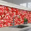 Bloesem - Rood - Patronen - Bloemen keuken achterwand 2 middel 871 -3d_schuin