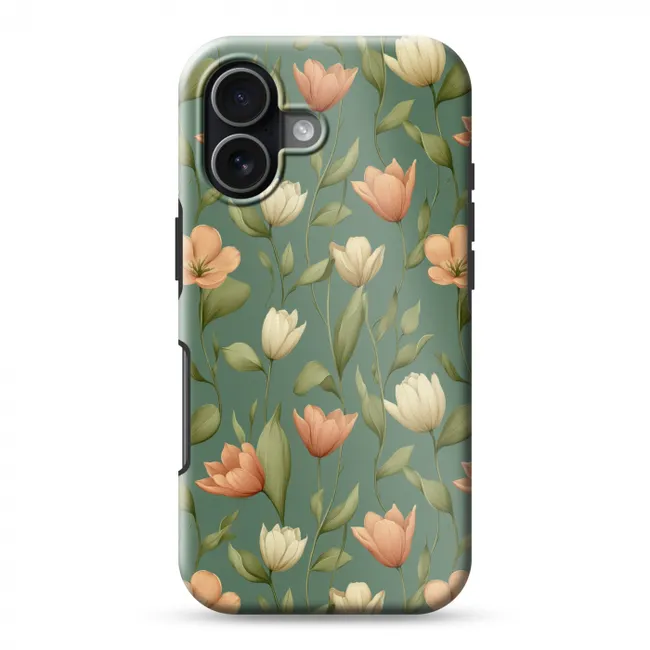 Telefoonhoesje Toughcase - Tulpen - Botanisch - Groen