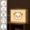 Koe - Oranje - Cartoon Light Box met batterij (Wandlamp kind) middel -USP_websiteoverzichtNL