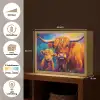 Schotse hooglander - Koeien - Dieren - Kunst Light Box met batterij (Wandlamp) middel -USP_websiteoverzichtNL