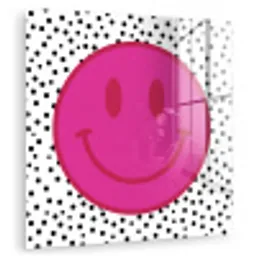 Smiley - Roze - Stippen plexiglas 5mm klein -zzzproduct_nieuw