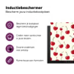 Kersen - Minimalistisch - Rood Inductie beschermer vinyl 3mm klein 276 -zzzzzzz-cc-usp