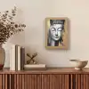 Boedhha - Penseelstreken - Goud - Abstract Light Box met kabel (Tafellamp) klein -sfeer2