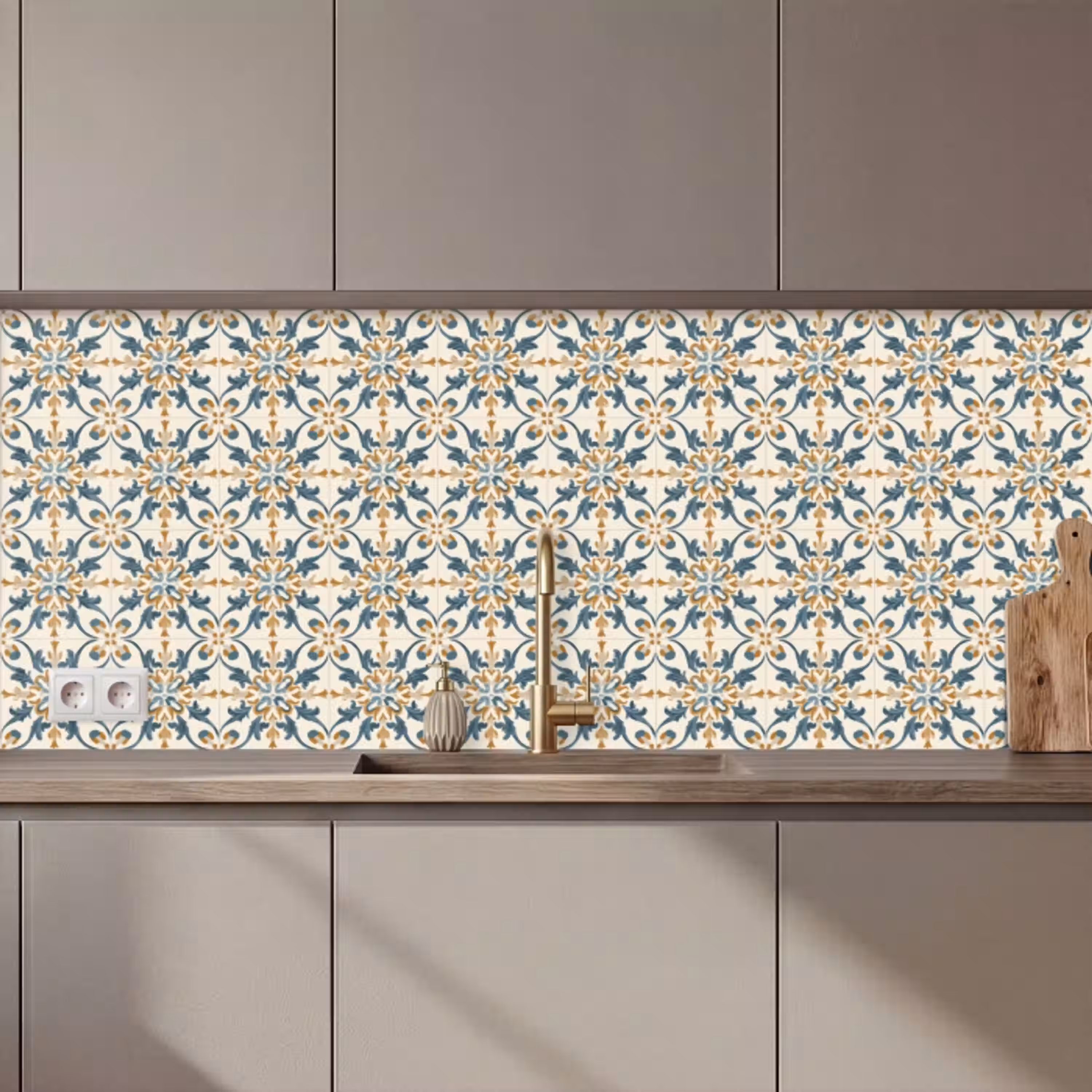 Patroon - Klassiek - Kleurrijk keuken achterwand 2 middel 871 zz_3dshopping