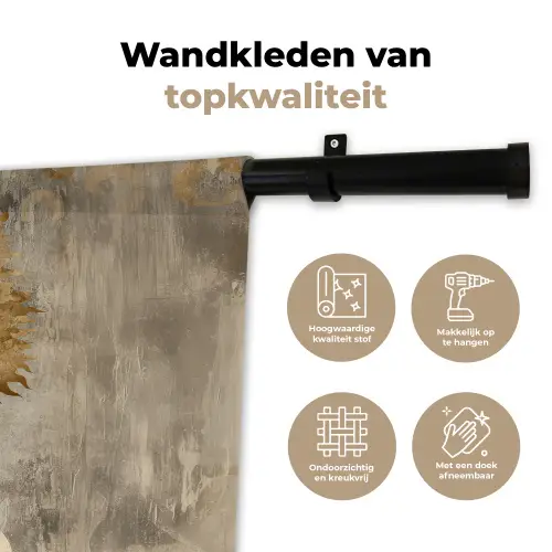 Goud - Portret - Vrouw Wandkleed katoen klein -sfeer2