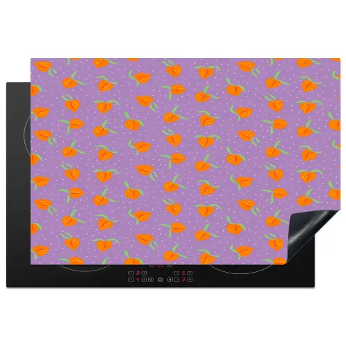 Paars - Oranje - Perzik Inductie beschermer vinyl 3mm klein 276 -3d