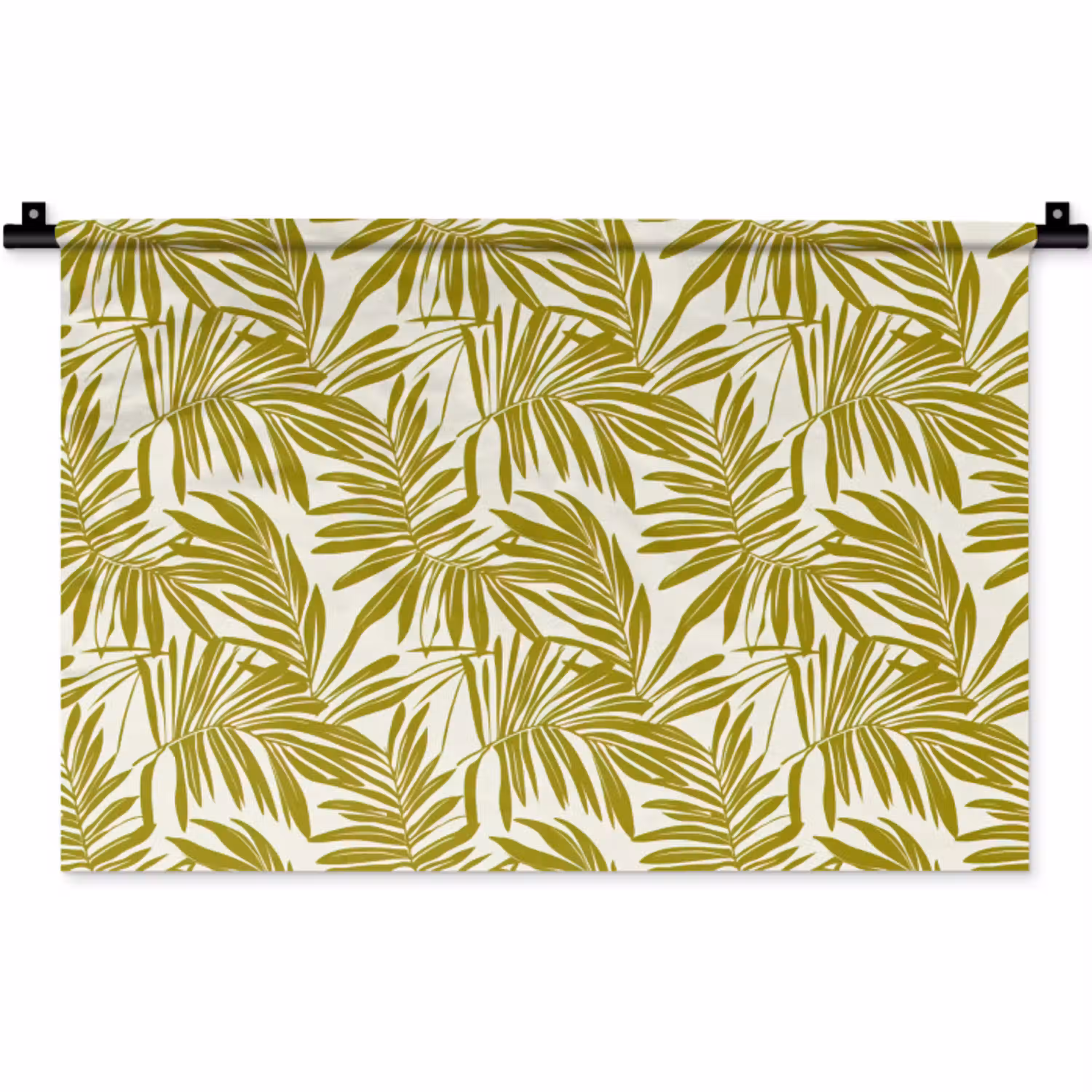 Palmblad - Patroon - Groen Wandkleed katoen klein 269 -zz3d