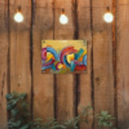 Abstract - Cirkels - Schilderij - Kleurrijk - Dynamisch tuinposter los doek klein -sfeer1