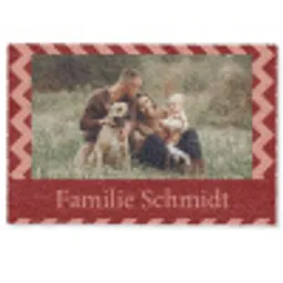 Familie - In - Muster - Terrakotta - Foto Deurmat klein -zkaufland3d