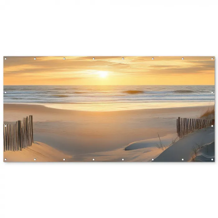 Strand - Duinen - Zonsondergang Balkonbeschermer Duitsland klein -zz_3d