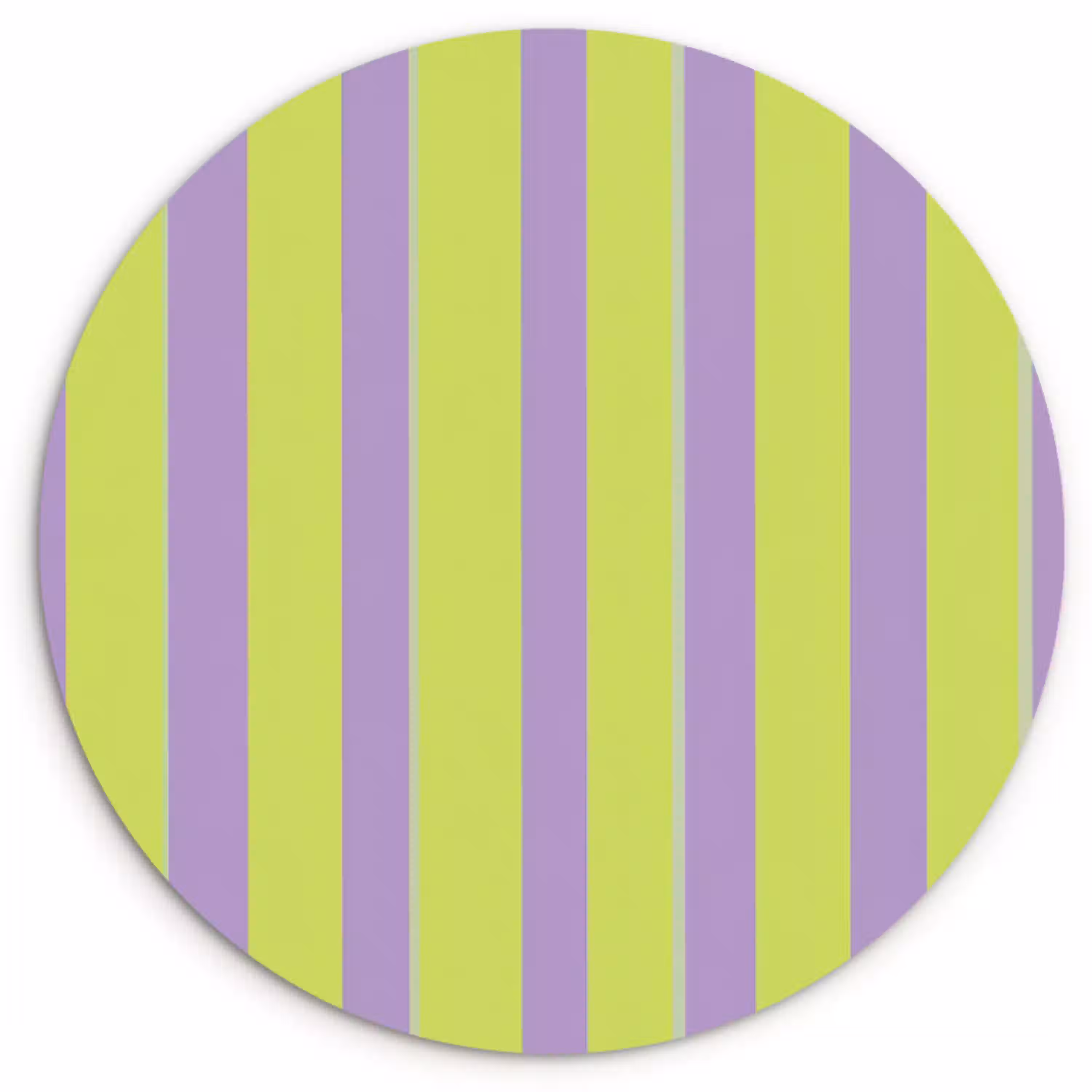 Strepen - Patroon - Groen Wandcirkel kunststof plaat 5mm dik klein 188 -3d