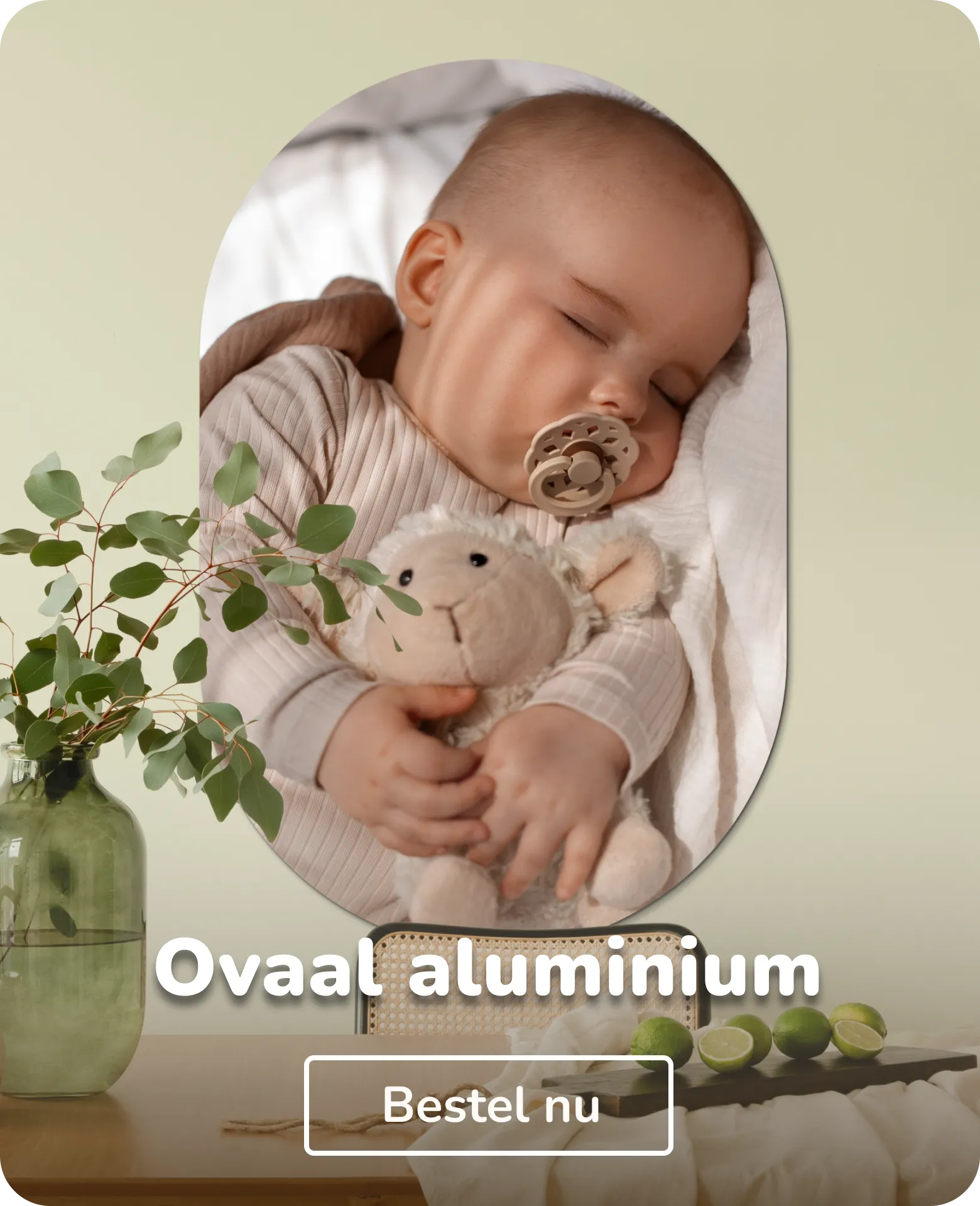 Foto op aluminium ovaal