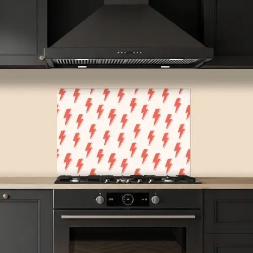 Rood - Bliksem - Roze keuken achterwand spatscherm klein 900 -sfeer1