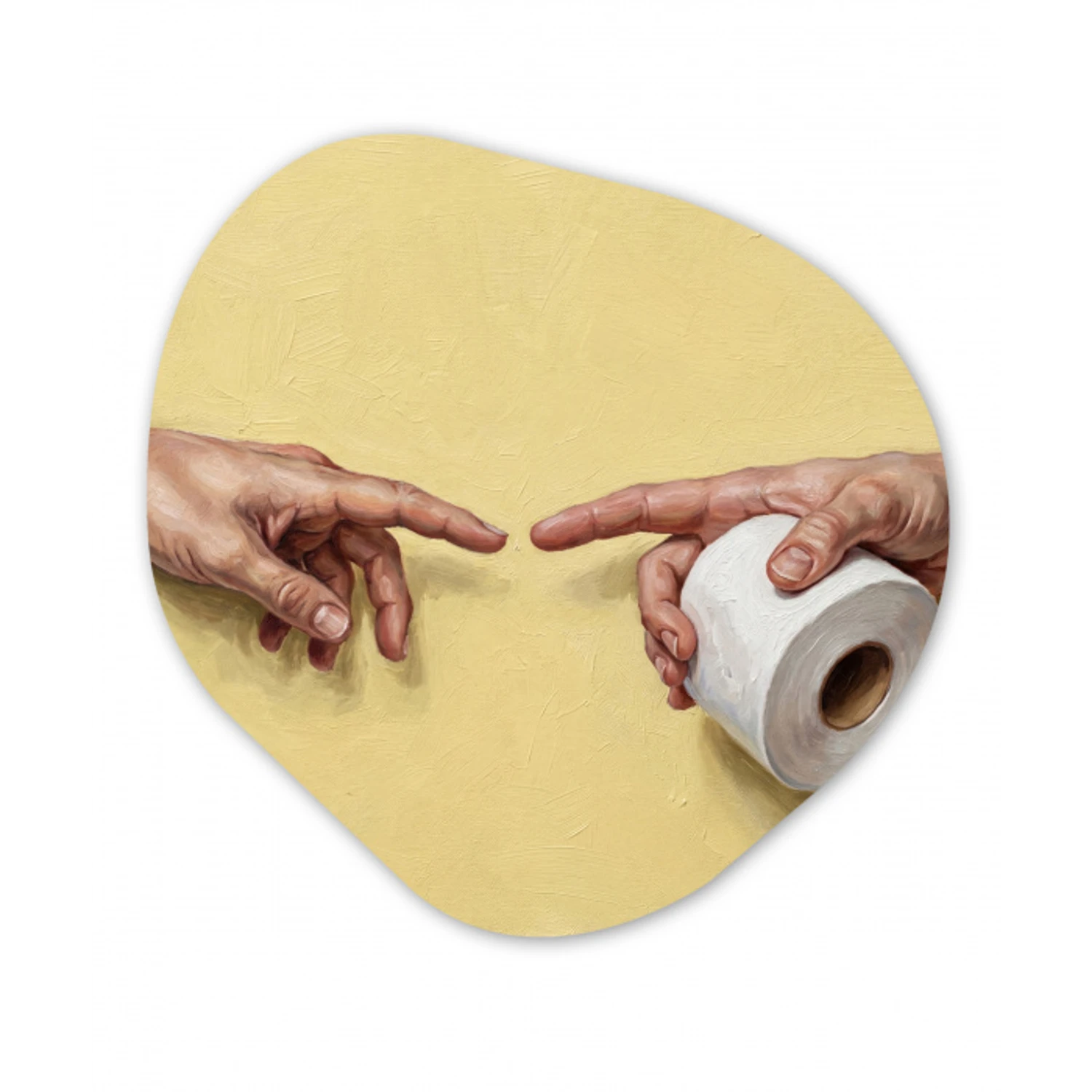 Klassiek - Kunst - Humor Wandcirkel Organisch Aluminium middel -3d