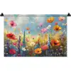 Bloemen - Natuur - Botanisch - Kunst Wandkleed katoen klein -zz3d