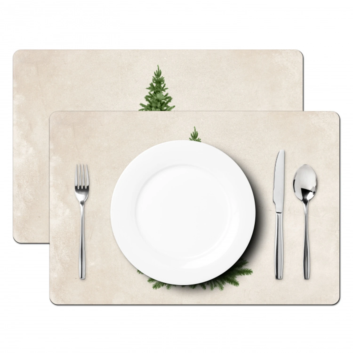 Kerstboom - Groen - Kerstmis - Feestdagen Placemat vinyl groot -zzsfeer2_Kitchenyeah-website