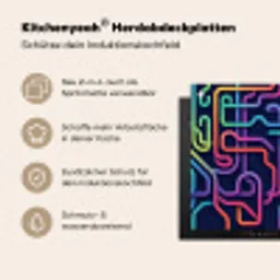 Retro - Abstract - Neon Inductie beschemer met haakjes klein -ky-usp-de