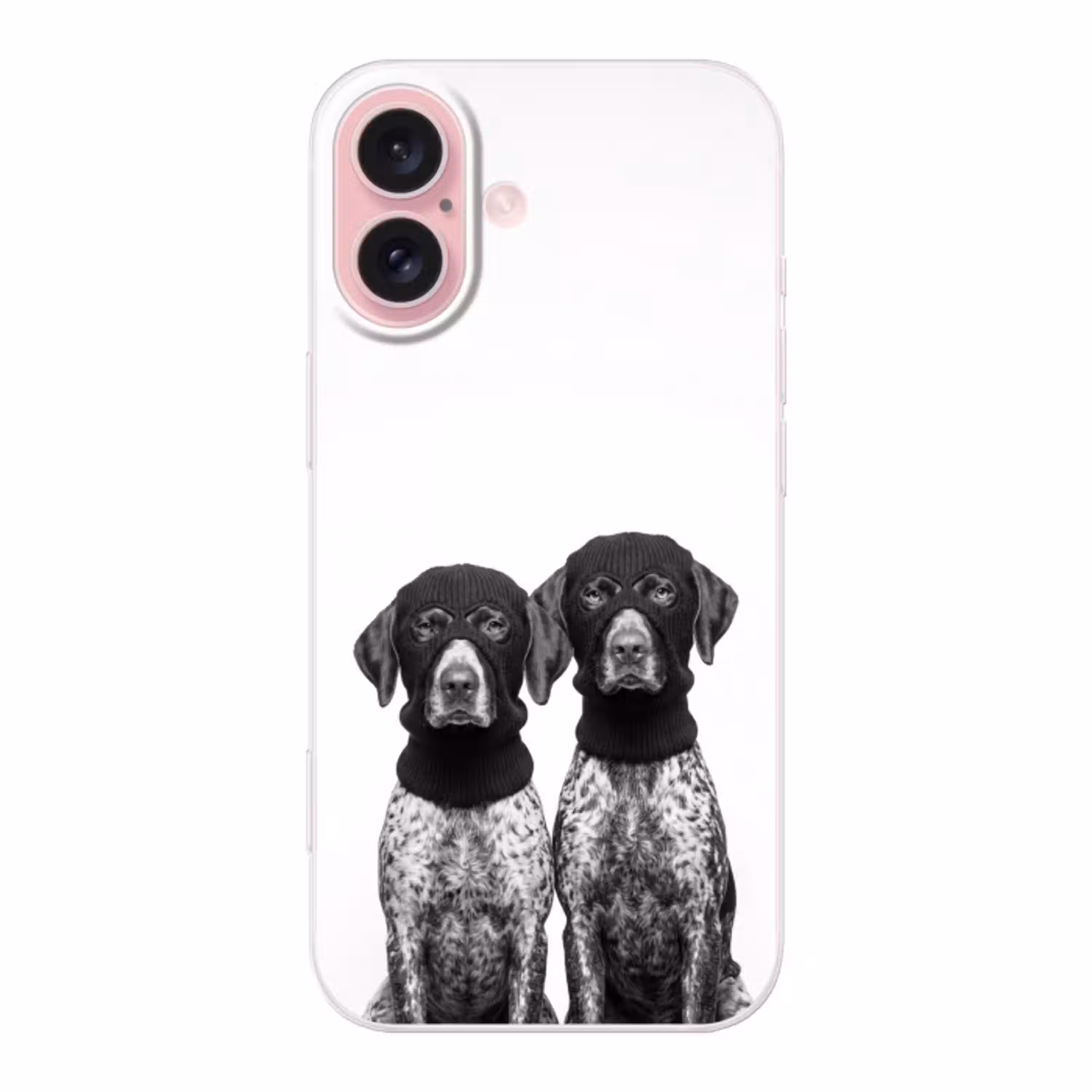 Honden - Bivakmuts - Zwart - wit Apple iPhone 16 klein -3d