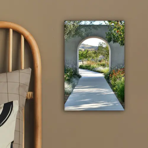Doorkijk - Pad - Beton - Landschap canvas 2cm klein -sfeer3