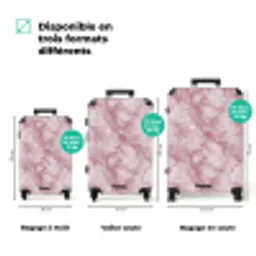 Roze - Kwartsmarmer - Aders NBS - Handbagage koffer - Volwassenen Unisex middel zzzzzzVergelijking_3FR