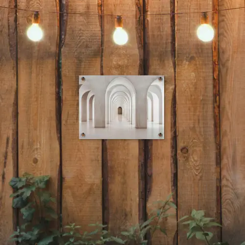 Hal - Bogen - Symmetrisch - Modern tuinposter los doek klein -sfeer1