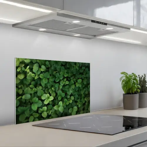 Groen - Bladeren - Kartel - Zonlicht keuken achterwand spatscherm klein -3d_schuin