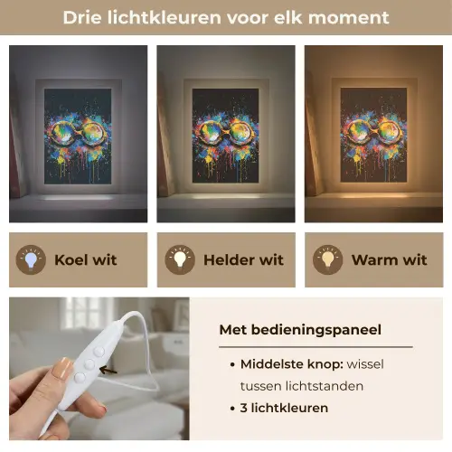 Graffiti - Sport - Zwemmen - Zwembril Light Box met kabel (Tafellamp) klein -USP_lichtkleurNL