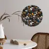 Geel - Kiezels - Glad Wandcirkel behangsticker klein 186 -sfeer3