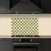 Schaak - Patroon - Groen keuken achterwand spatscherm klein 900 -sfeer1