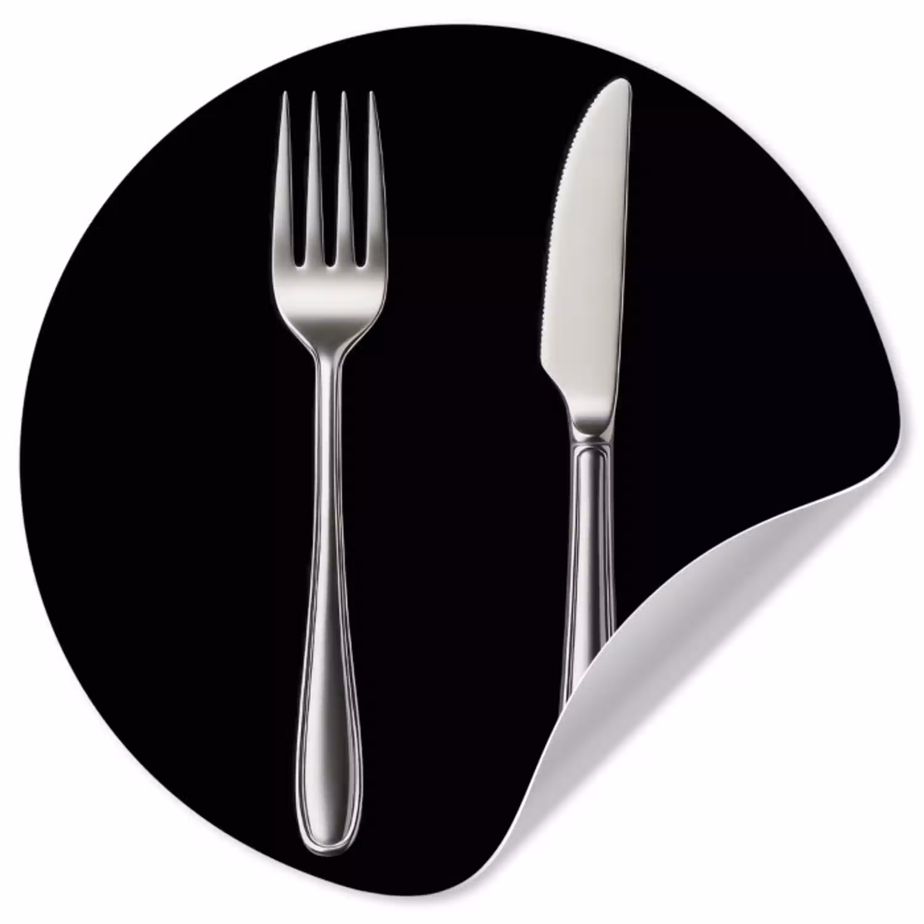 Bestek - Klassiek - Elegant Wandcirkel behangsticker klein -3d