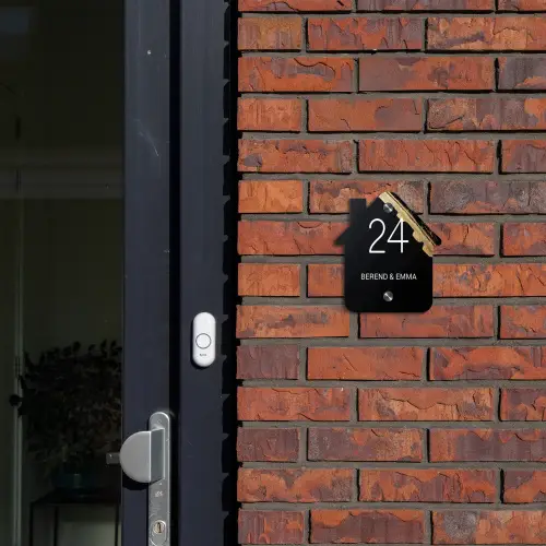 Gouden hoek - Klassiek Naambord Huisje klein -sfeer2