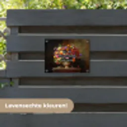 Kleur - Bloemen - Vintage - Bloemenvaas tuinposter los doek klein -sfeer3
