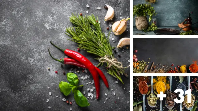 Herdabdeckplatten kräuter und gewürze