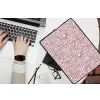 Kronkelende lijn - Magenta - Crème laptophoes neopreen klein 279 -bureau
