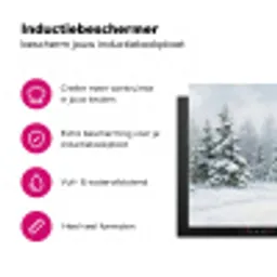 Bospad - Dennen - Sneeuw - Winter - Rustgevend Inductie beschermer vinyl 3mm klein -wsfeer2_website