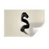 Penseelstreek - Zwart - Minimalistisch Muursticker klein -3d