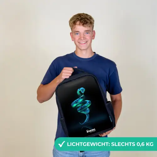 Digitale slang in spiraalvorm Rugzak - Zwart middel -sfeer7_NL