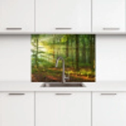 Zon - Bos - Bomen - Natuur - Herfst keuken achterwand 2 middel -3d