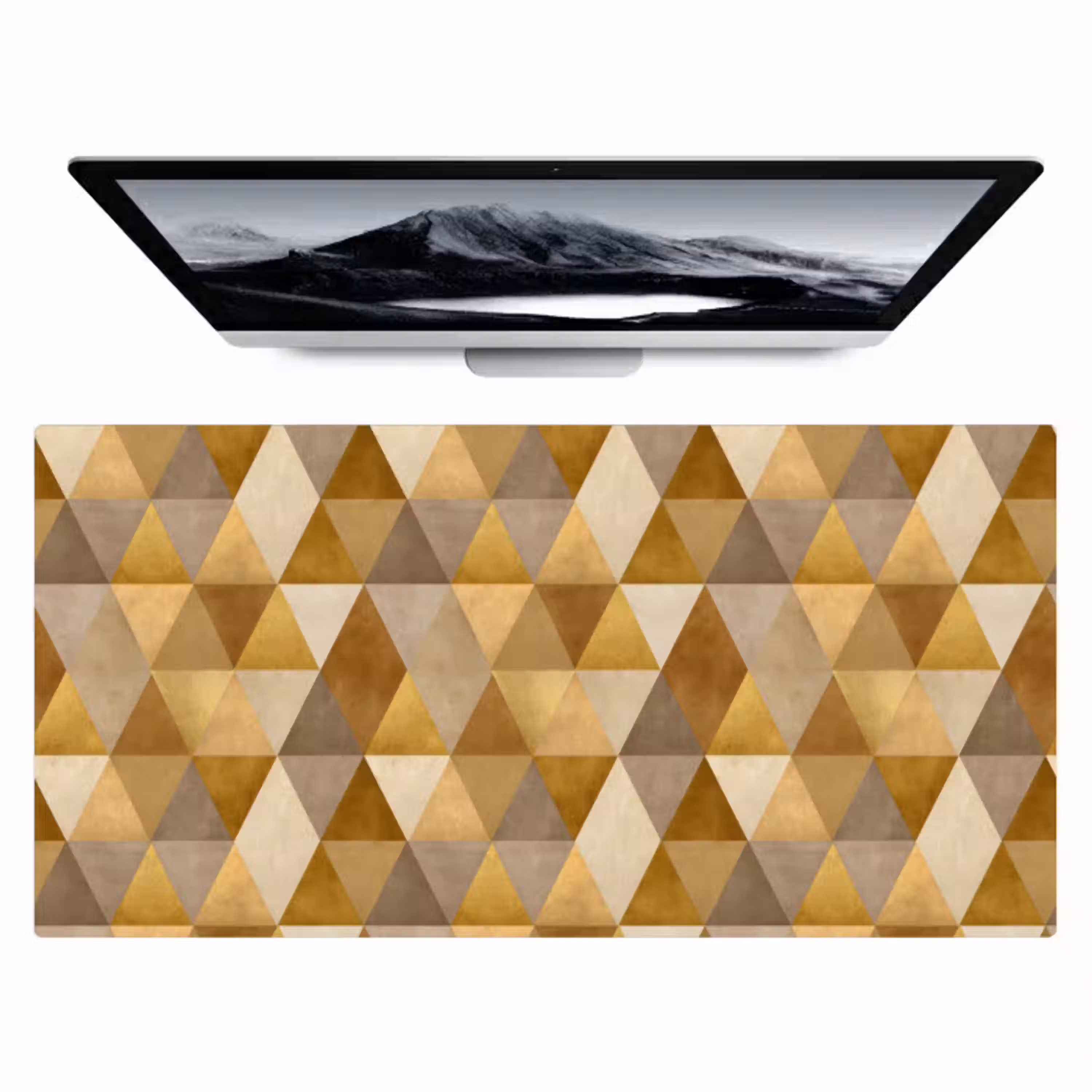 Geometrisch - Driehoek - Goud Muismat XXL klein 681 -zzz3d