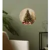 Kerstboom - Versierd - Kleurrijk Wandcirkel behangsticker klein -sfeer2