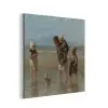Kinderen der zee - Schilderij van Jozef Israëls aluminium wit klein -3d
