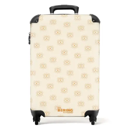 Boho - Zandkleur patroon NBS - Handbagage koffer - Kinderen Unisex middel -productfoto_recht