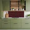 Leer - Patroon - Bordeaux keuken achterwand 2 middel 871 -sfeer3