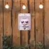 Kat - Love - Paars - Valentijn tuinposter los doek klein -sfeer1