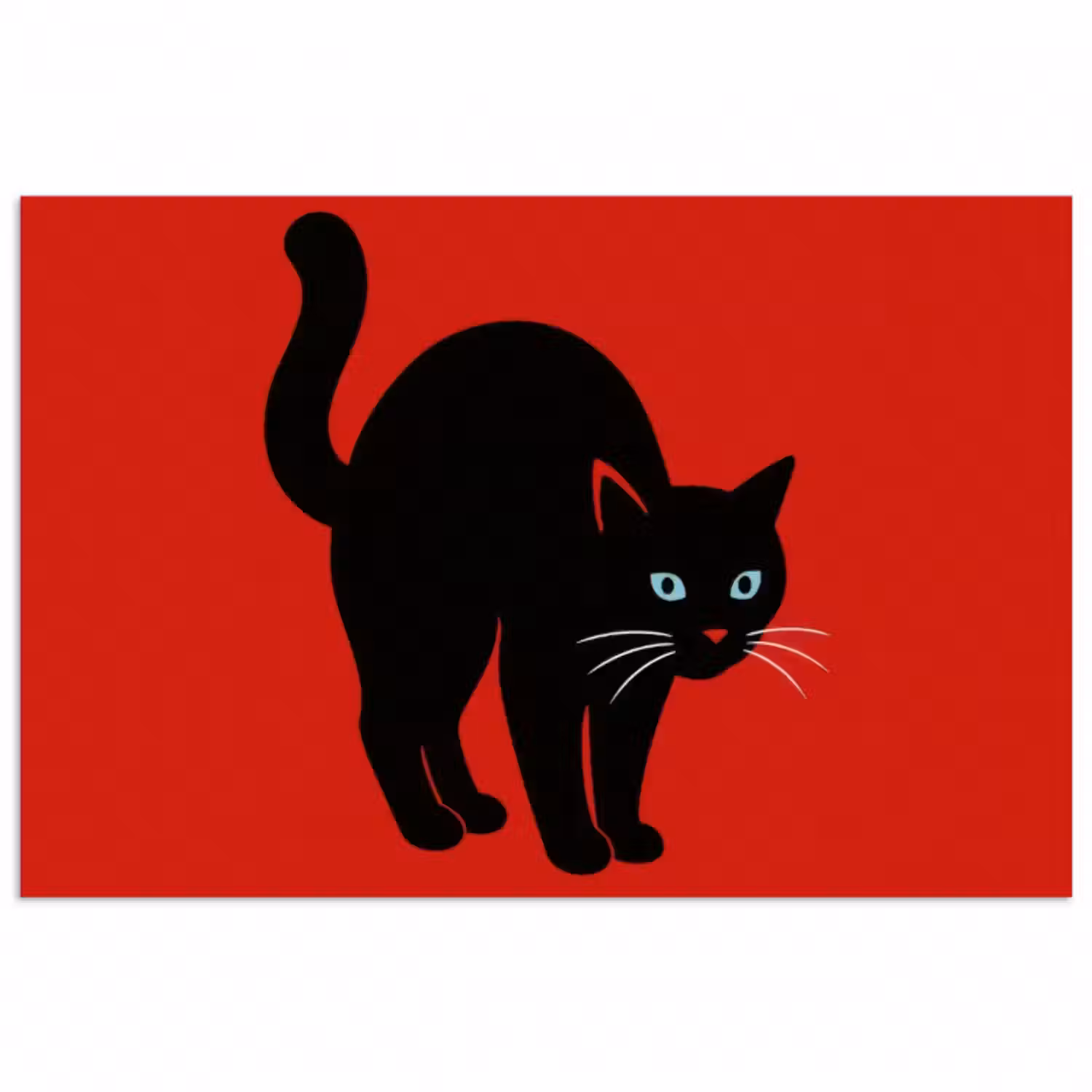 Poster - Katze - Schwarz - Schwanz
