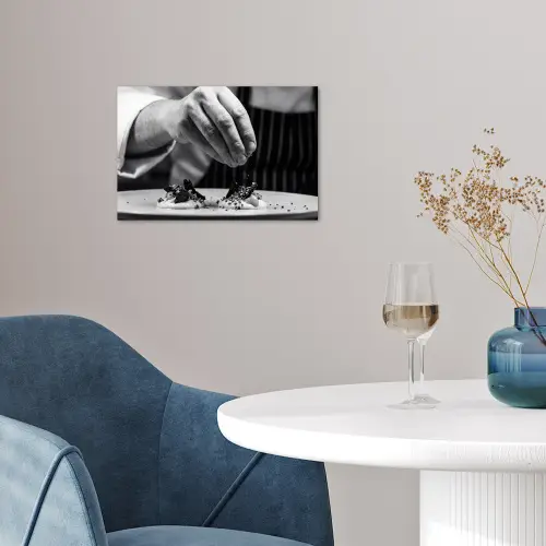 Chef - Garnering - Gerecht poster papier klein -sfeer3