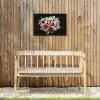 Bloemen - Roze - Zwart - Flora - Botanisch Tuinposter op houten frame 2 cm dik klein -sfeer4