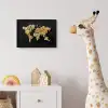 Wereldkaart - Pasta - Zwart fotolijst zwart zonder passe partout klein -usfeer4_kinderkamer