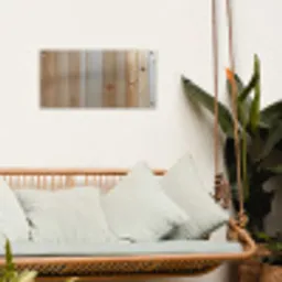 Hout - Planken - Licht tuinposter los doek klein -sfeer7