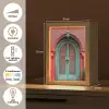 Lantaarn - Deur - Turquoise Light Box met kabel (Tafellamp) klein -USP_NL